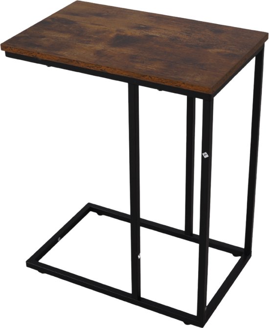 SensaHome - Table d'appoint en bois antique - Étagère à fleurs pour canapé - 48x30x59cm - Bois