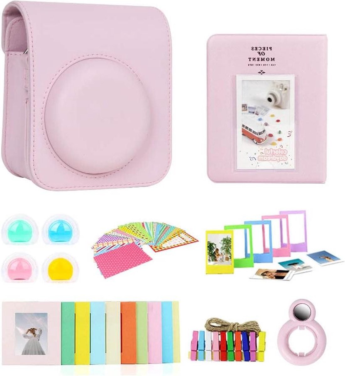 Beschermende cameratas voor Fujifilm Instax Mini 12 - Accessoires Kits - Roze