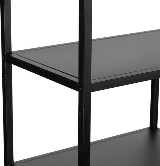 Meuble à Compartiments WOOOD Teun - Métal - Noir - 188x85x35