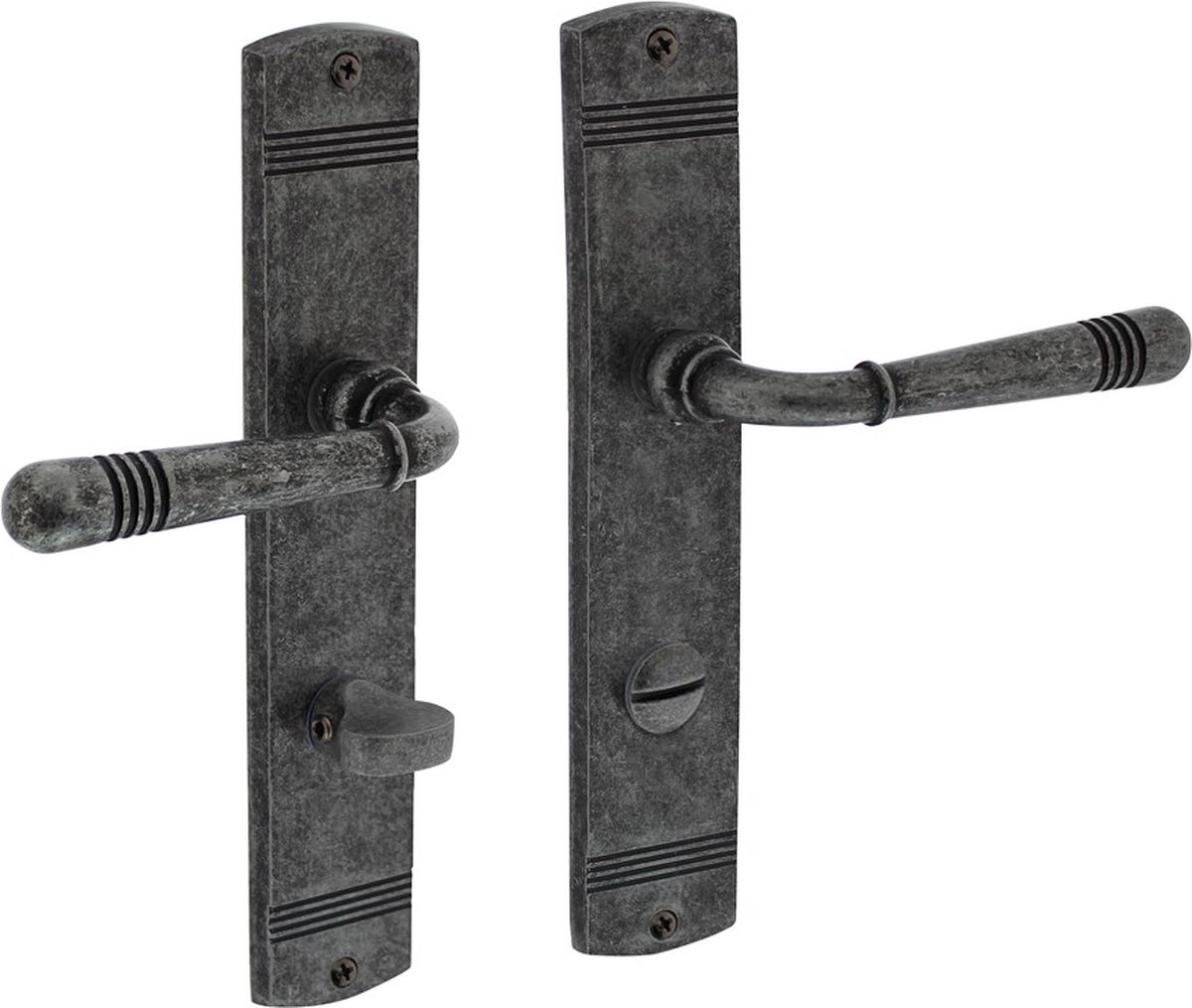 INTERSTEEL Deurkruk Emily op schild WC78/8 oud grijs