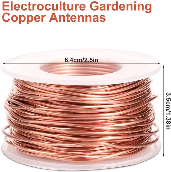 Foto: Elektrocultuur tuinieren koperdraad 20m 99 9 puur koperdraad 16 gauge blote koperdraad voor tuinieren groeiende planten en groenten