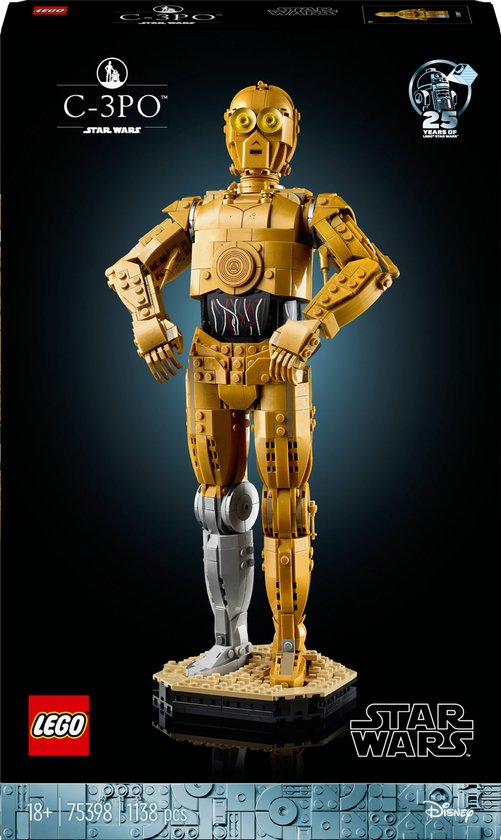 Foto: Lego star wars c 3po decoratie bouwpakket met droid figuur 75398