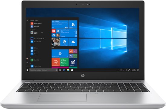 HP ProBook 650 G4 Notebook PC Intel® Core™ i5 i5-7200U Laptop 39,6 cm (15.6") Full HD 8 GB DDR4-SDRAM 256 GB SSD Wi-Fi 5 (802.11ac) Windows 10 Pro Zilver - HP - Hoofdafbeelding