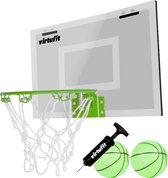 VirtuFit Pro Mini Basketbalbord - Glow In the Dark - met 2 Ballen en Pomp - Eenvoudig Monteren Zonder Gereedschap - Dubbel Veerstysteem - Geschikt voor Bijna Iedere Deur - Basketbalring - Basketbalbord met Bal - Basketring