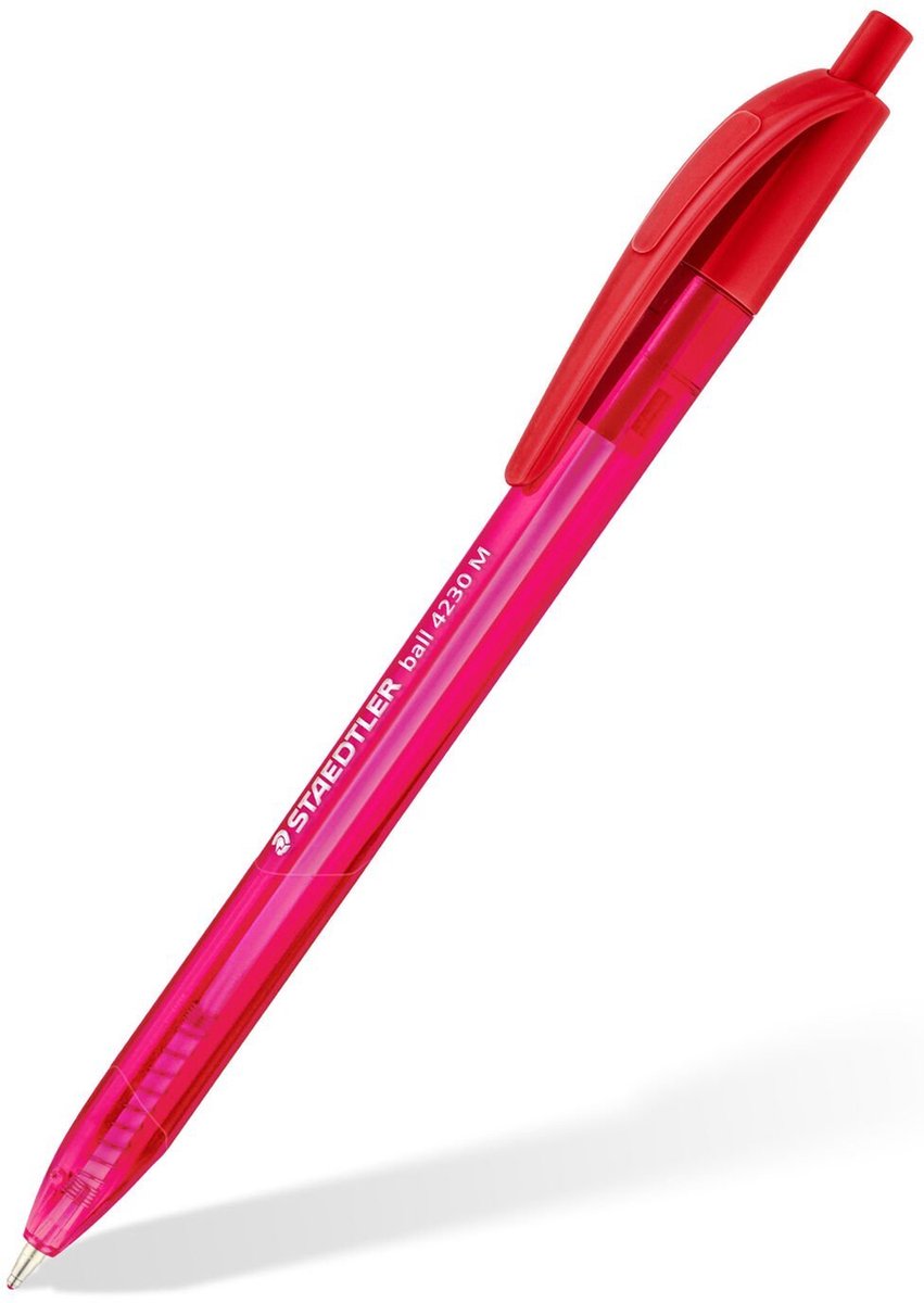 STAEDTLER 4230 M-3 Intrekbare Balpen – Regenboog, Blauwe Inkt, 1.0 Mm – Set Van 10, Met Driehoekige Loop, Ergonomisch