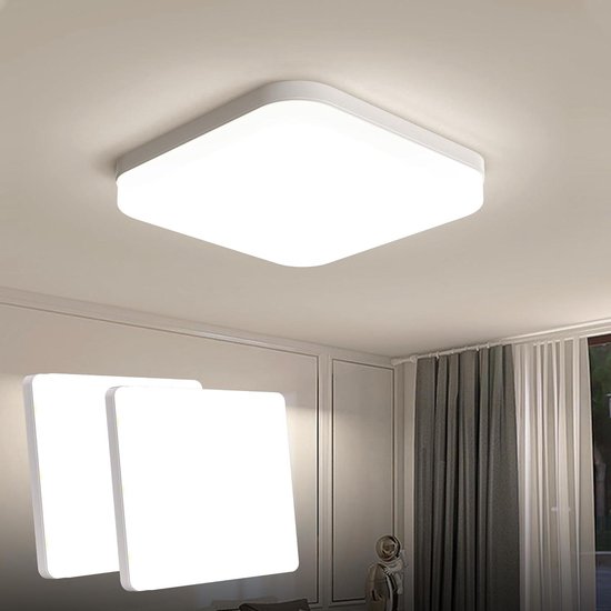 OTREN Led-plafondlamp, 40 cm, moderne plafondlamp, 6500 K, 36 W, led-paneel, plafond voor slaapkamer, badkamer, woonkamer, keuken, kantoor