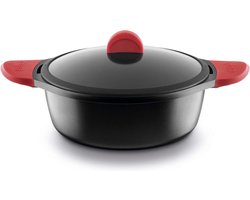 Diepe braadpan 20 cm - geschikt voor inductie - perfecte warmteverdeling - veilige en zachte handgrepen