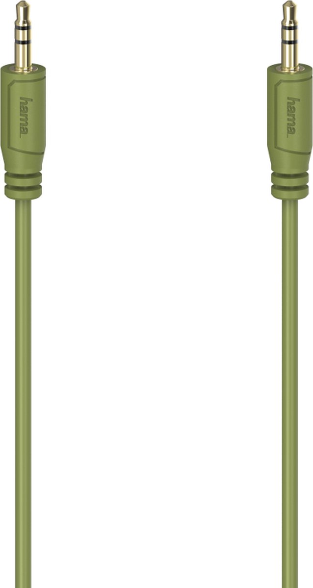 Hama Audiokabel "Flexi-Slim", 3,5-mm-jack-stekker, verguld, groen, 0,75 m