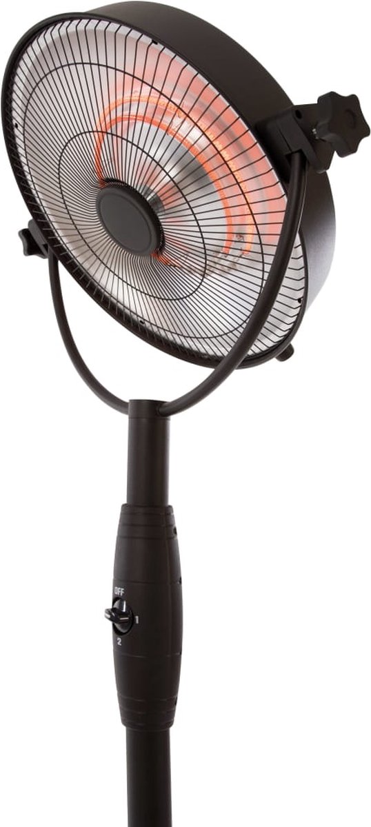 Sunred Retro Bright 2100 W - Chauffage de terrasse sur pied - Noir