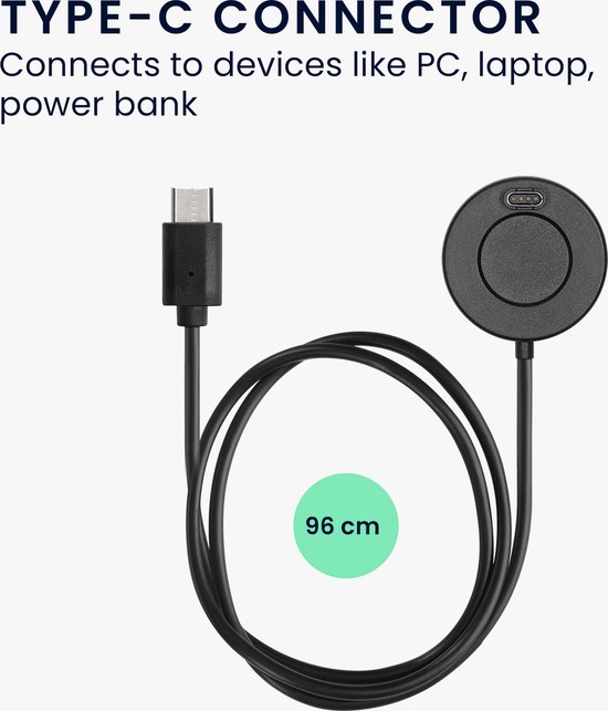 Support Charge Garmin Avec Câble USB - Compatible Vivoactive 6, Forerunner 255, Etc.