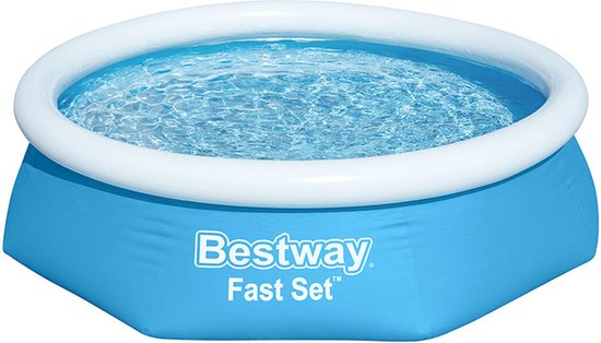 Bestway Fast Set Ø 244x61 Cm Rond Opblaasbaar Zwembad Blauw 1880 Liters