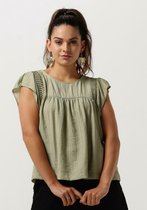 Object Objcatja Re S/l Top Tops & T-shirts Dames - Shirt - Groen - Maat XS