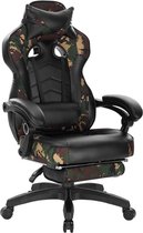 Instinct® gaming stoel - hoofdsteun - voetsteun - leer - camouflage