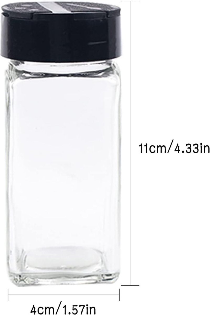 3 stuks 120 ml 4 oz glazen kruidenpotten met zeefdeksels en houten