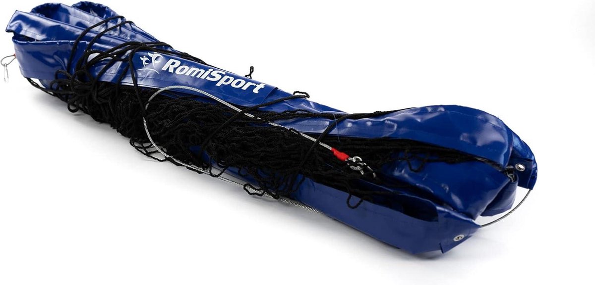 Volleybalnet, tennisnet, badmintonnet. 3 in 1 combiset met posten