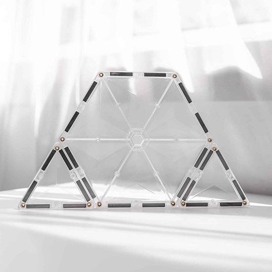 CONNETIX - Magnetisch Tegels - Transparante Startpakket - 34 Stuks - Magnetisch Speelgoed
