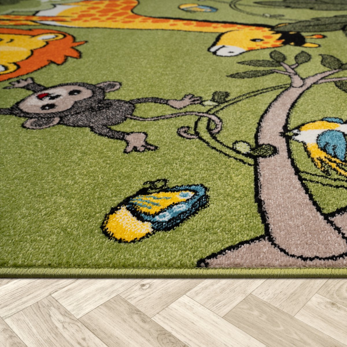 Petit Tapis Vloerkleed Kinderkamer Rond Aap Monkey