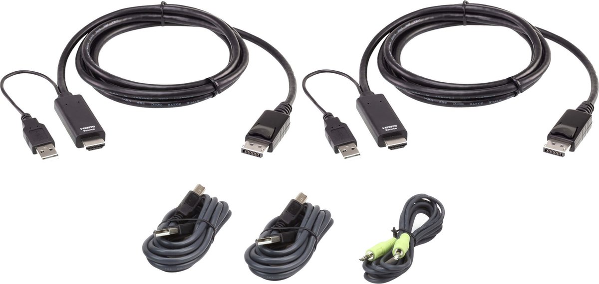 ATEN 2L-7D02UHDPX5 HDMI naar DP KVM KabelKit