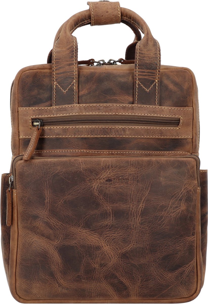 GREENBURRY vrijetijdsrugzak rugzak Vintage Backpack Brown bruine