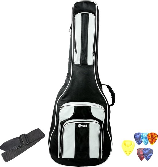 Foto: Acoustic full size elektrische gitaar tas en gitaar bag zwart voor rockjam dgb 01a guitar bag