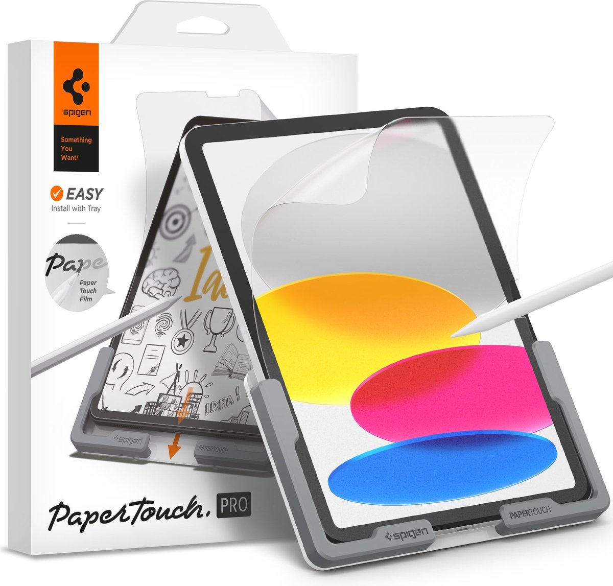 Spigen Paper Touch iPad 10.9 (2022) Screen Protector met Montageframe