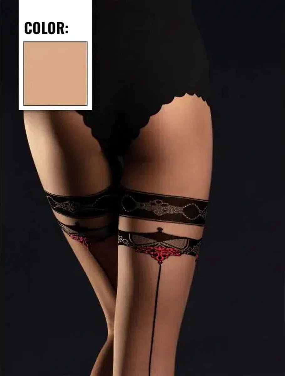 Goedkoopste Fiore - Taboo - Hold-up Kousen - 20 denier - Beige M
