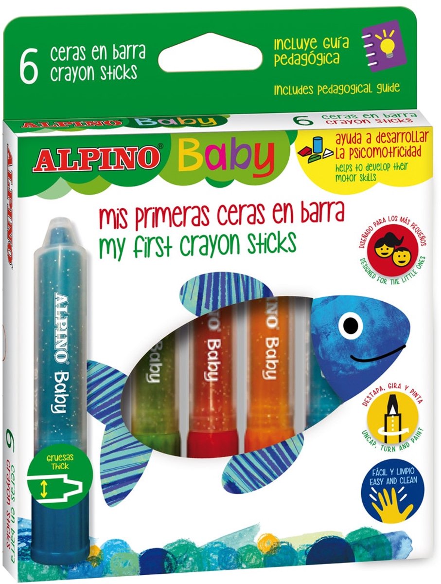 Alpino Doos 6 Verfstift Alpino Baby