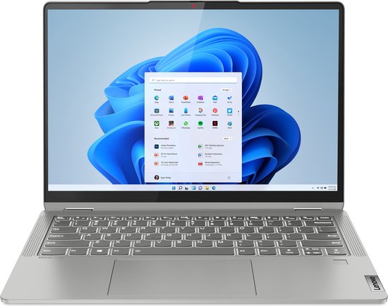 Lenovo IdeaPad Flex 5 14IAU7 Intel® Core™ i7 i7-1255U Hybride (2-in-1) 35,6 cm (14") Touchscreen WUXGA 16 GB LPDDR4x-SDRAM 512 GB SSD Wi-Fi 6 (802.11ax) Windows 11 Home Engels Grijs