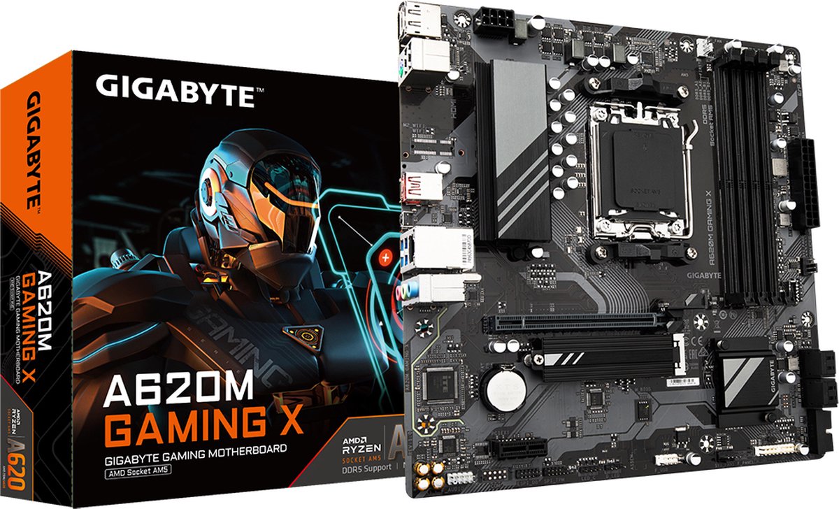 Gigabyte A620m Gaming X Moederbord Zwart