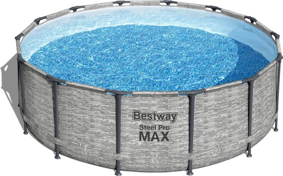 Bestway piscine acier pro max set bande de pierre ronde 427