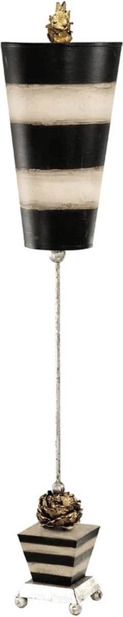 Flambeau LED Tafellamp Peony | 1X E27 Max 60W | Taupe and Black Stripes
