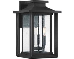Quoizel LED Wand Buitenlamp Wakefield | 3X E14 Max 40W | IP44 | Dimbaar | Earth Black