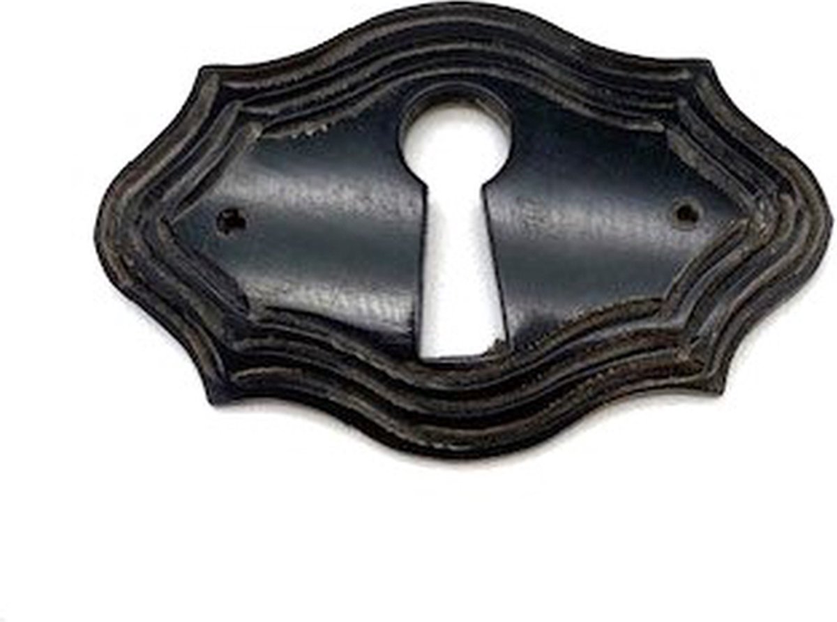 Sleutelplaat Been Zwart horizontaal 50x32mm