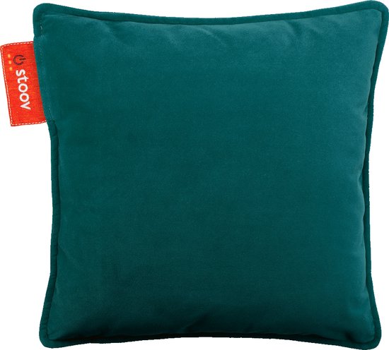 Stoov Warmtekussen | Ploov Petrol Green | Duurzaam & Draadloos | Infrarood warmtekussen | 45x45 cm | Plus batterij