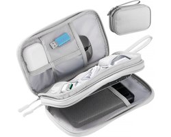 YONO Kabel Organiser Tas - Kabeltas - Electronica Organizer Etui - Opbergtas voor Kabels en Accessoires - Small - Grijs