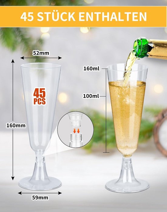 Herbruikbaar tritan champagneglas bedrukken 14cl | Snelle Levering & Laagste Prijs