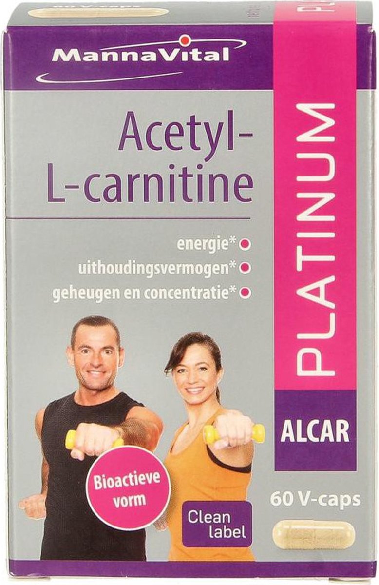 Goedkoopste Mannavital Acetyl-l-carnitine platinum 60 vcaps