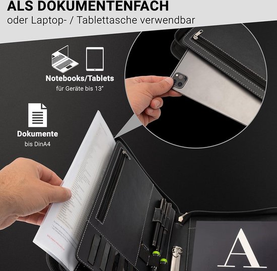 Wenger Affiliate Ordner Padfolio met Tablet Pocket grey Wenger Affiliate Ordner Padfolio met Tablet Pocket grey