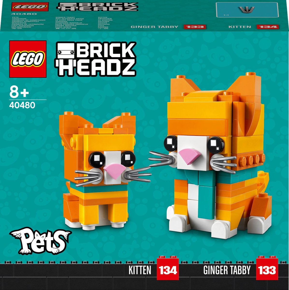 LEGO Brickheadz 40480 - Kitten & Ginger Cat | bol