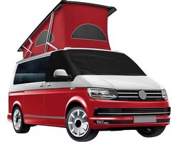 Voorruithoes, vervanging voor VW T6, luxe zonneschermen voor de voorruit, weerbestendig doek campingdoek, 100% verduistering (voor T6)