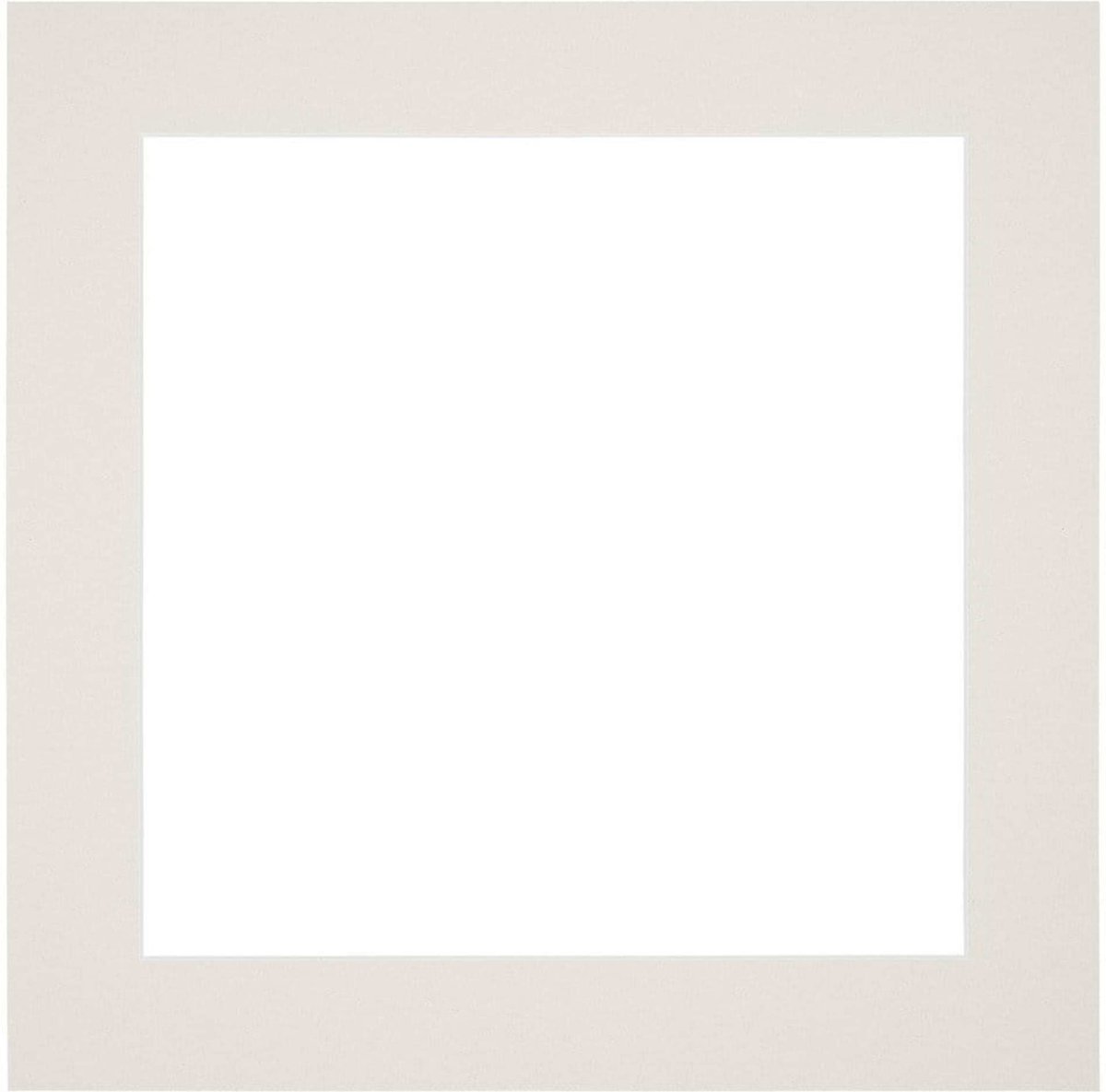 Passe-Partout Fotomaat 10x10 cm - Lijstmaat 20x20 cm - Lichtgrijs - Museumkarton - Fotolijst niet inbegrepen