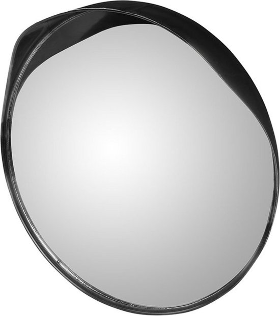 Miroir de circulation convexe ProPlus - Ø 30 cm - Miroir de sécurité - Miroir panoramique - Miroir de surveillance - Avec pare-soleil et protection contre la pluie intégrés - Installation facile - Matériel de montage inclus - Ajustable - Convexe - P