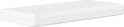 Matelas blanc avec un motif matelassé ondulé.