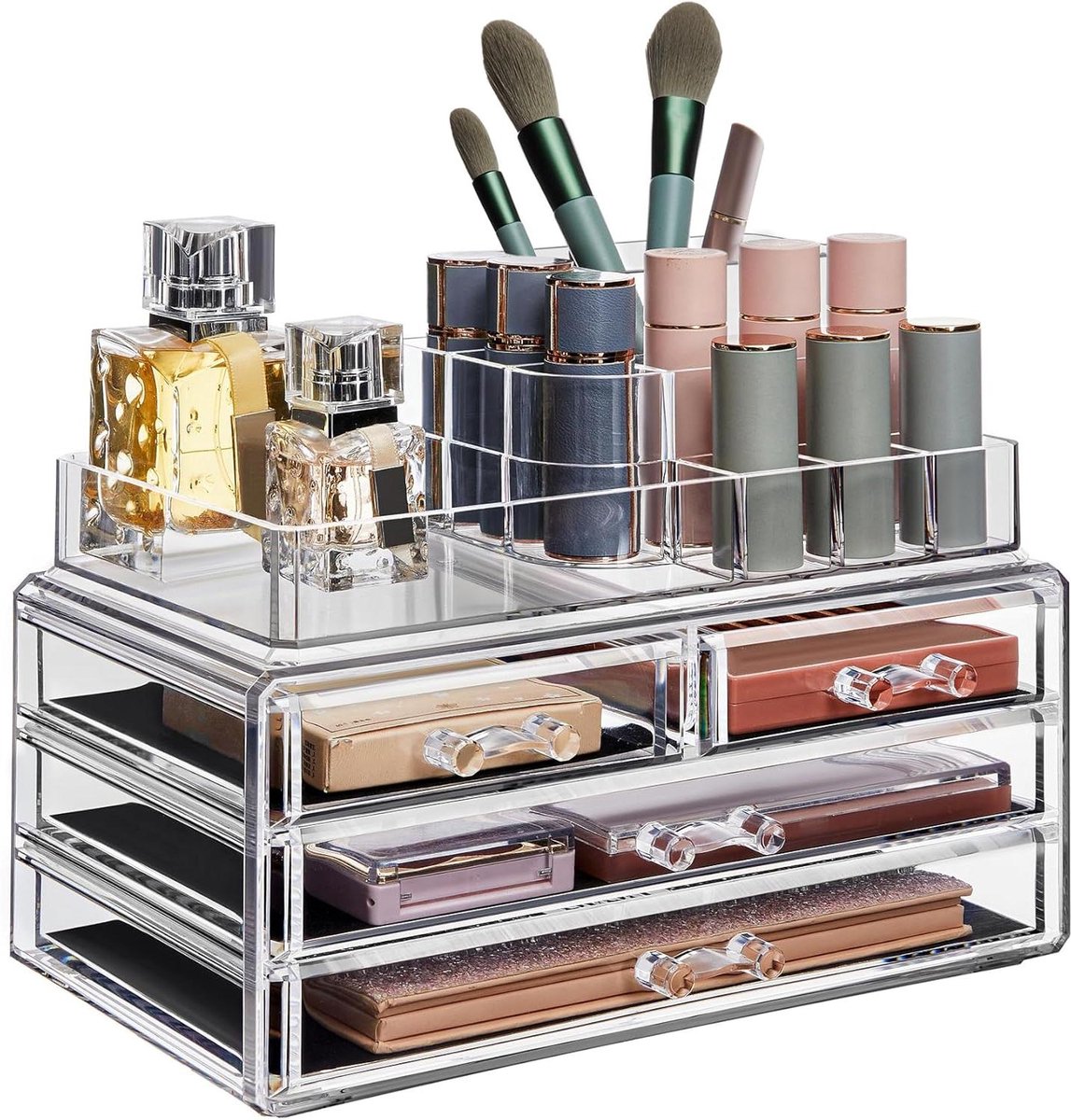 Bureau Cosmetica Lipstick Houder Organiser - Opbergbox 24x135x185 cm Transparant