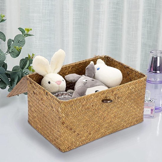 3 stuks wasmand, opbergmanden met handgrepen en binnenzakken