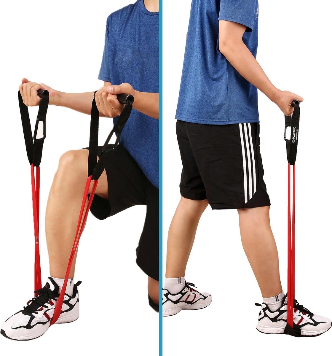 Set De Bandes élastiques De Musculation Avec Ancrage De Porte - 3 Niveaux De Résistance Pour Fitness, Yoga Et Rééducation