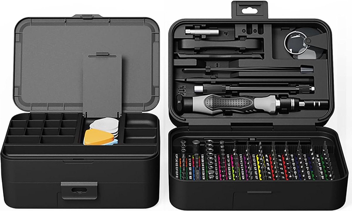 132-in-1 Precisie Schroevendraaierset met 18 Sleuven voor Reparaties Draagbaar voor iPhone iPad Switch PS4-5 Xbox PC Macbook Bril Horloge