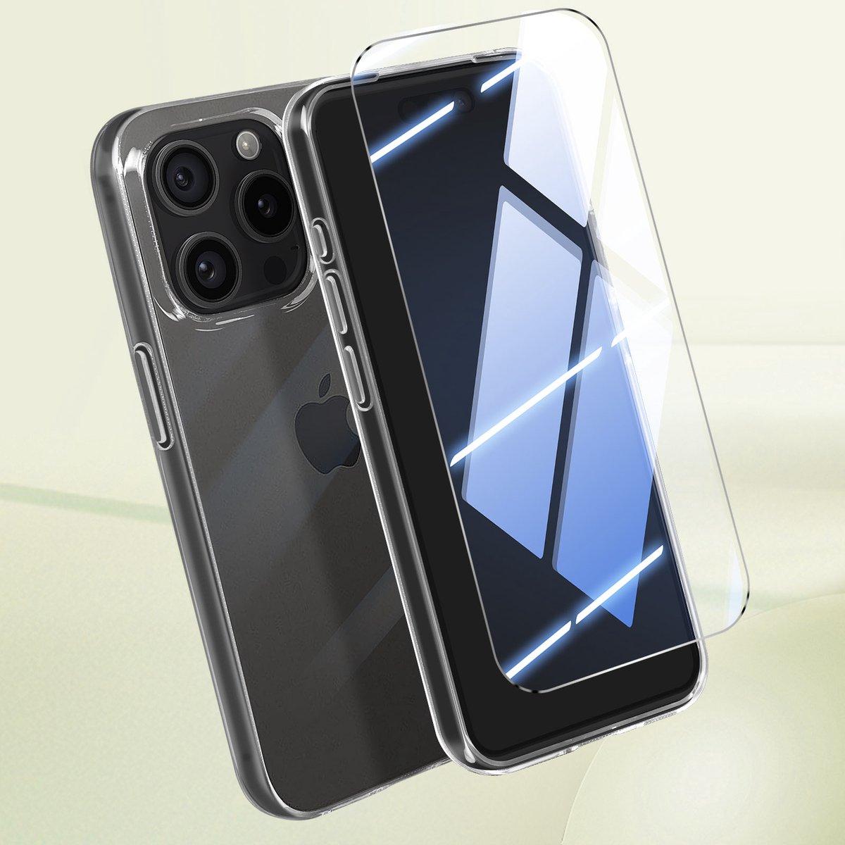 Mayaxess, Beschermingskit Geschikt voor Apple iPhone 15 Pro Integrale bescherming, Transparant