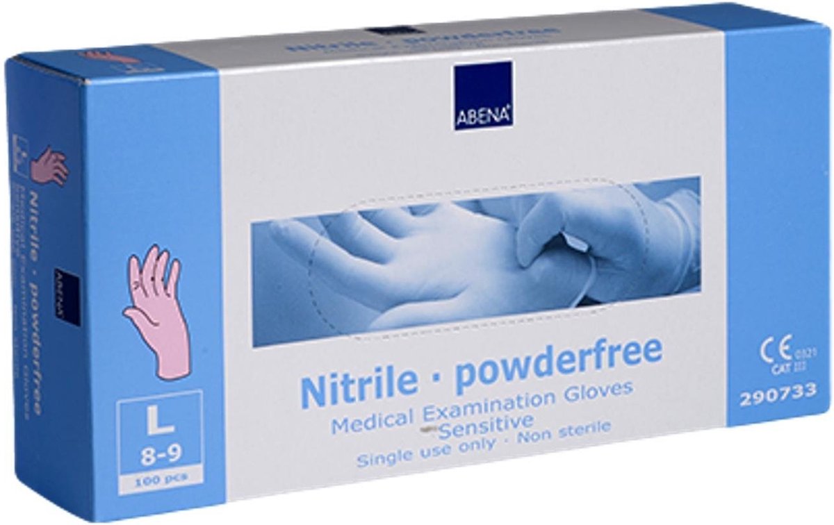 Goedkoopste Abena Nitril Handschoen Classic Roze Maat M Abena