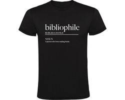 Omslag van Bibliophile Dictionary Heren T-shirt - grappig - auteur - bibliotheek - bieb - boek - nederlands - lezen - engels - boekenwurm - boekenliefhebber - cadeau